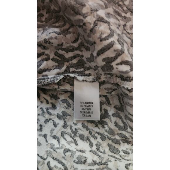 Apt. 9 Women's 1X Brown Leopard Print Blouse Shirt Button Up Stretch Classic Top - Picture 5 of 10